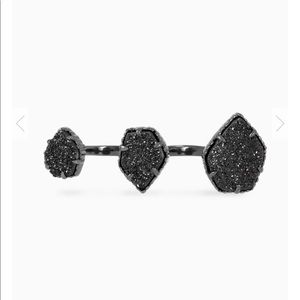 Kendra Scott Naomi Double Ring Black